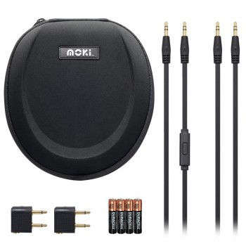 Moki Noise Cancellation Headphones (Black)