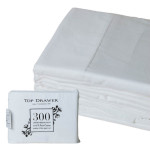 Top Drawer 300TC 100% Cotton Sateen Sheet Set (Double 45cm/White)