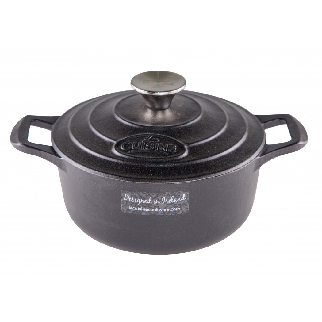 La Cuisine Round Casserole 1.75L (Matte Black)