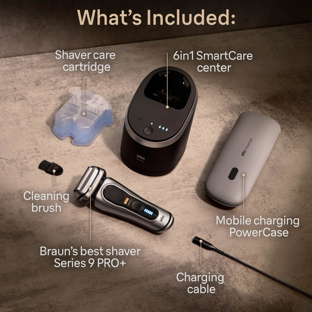 Braun Series 9 Pro+ Shaver with 6-in-1 SmartCare Center & PowerCase