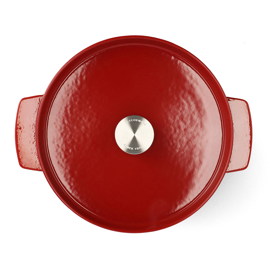 KitchenAid Covered Round Casserole 26cm (Empire Red)