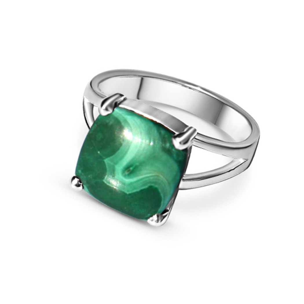 Fabuleux Vous La Stele Malachite Square Ring (Free Size)