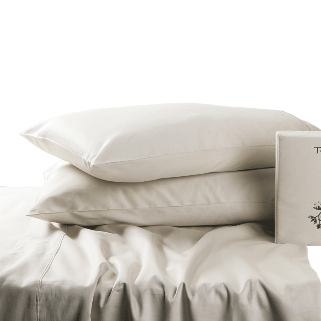 Top Drawer 300TC 100% Cotton Sateen Sheet Set - King 45cm (Natural)