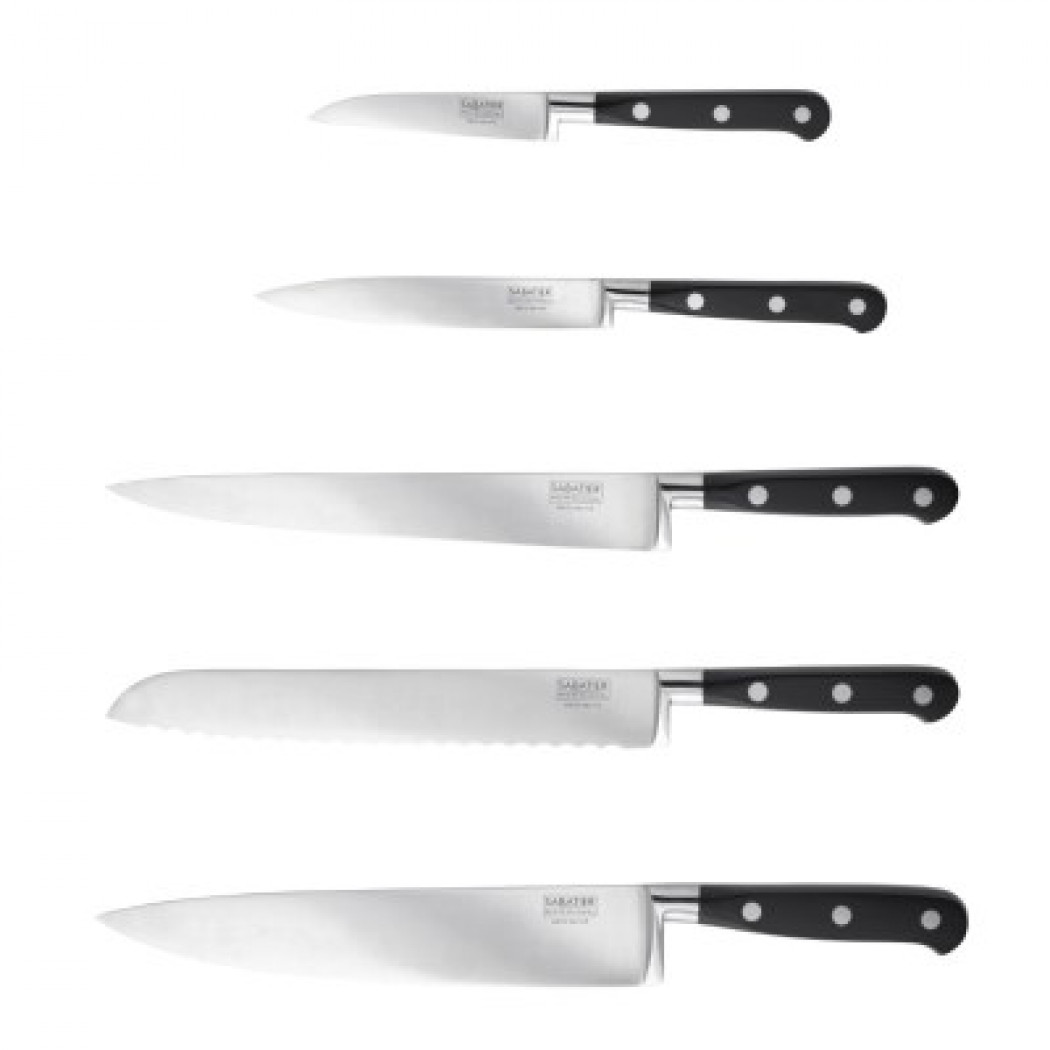 Sabatier Professional 5pc Oak Knife Block Set