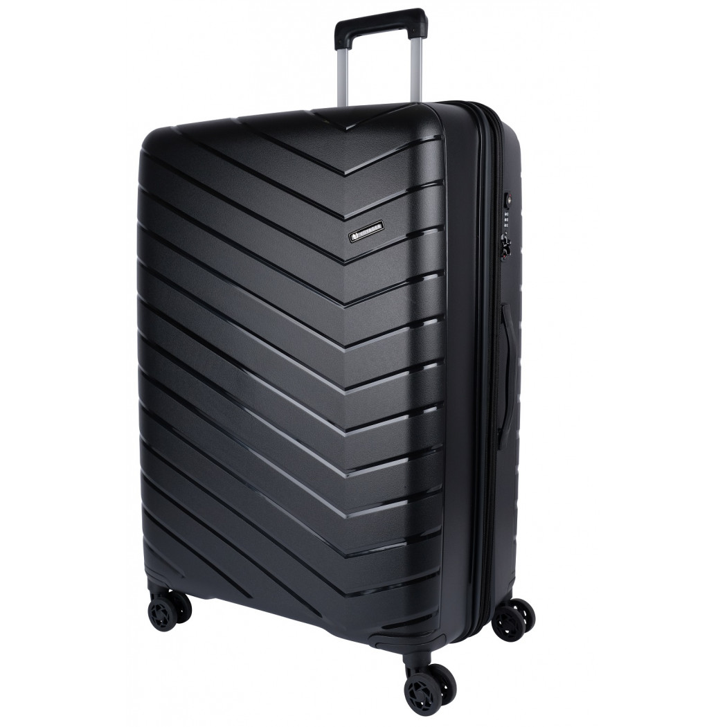 Voyager Taupo Spinner Suitcase (70cm/Black)