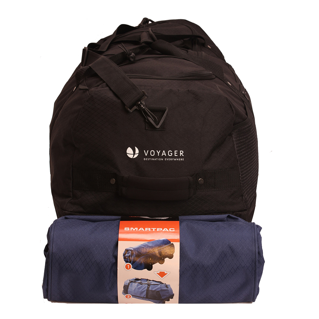 Voyager Foldaway Wheeled Duffle Bag (Black)
