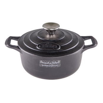 La Cuisine Round Casserole 4.75L/26cm (Matte Black)