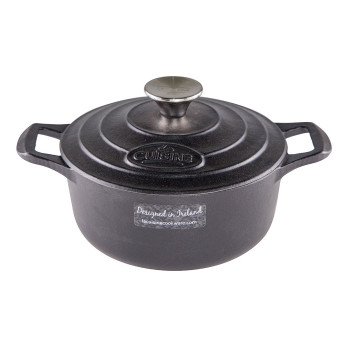 La Cuisine Round Casserole 6L (Matte Black)