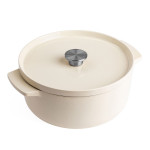 KitchenAid Covered Round Casserole 26cm (Almond Cream)