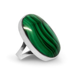 Fabuleux Vous La Stele Malachite Oval Ring (Ring Size 8)