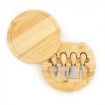 Wooden Cheeseboard with 4 wooden tools (26cm)