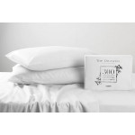 Top Drawer 300TC 100% Cotton Sateen Sheet Set (Single 45cm/White)