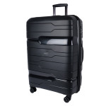 Voyager Piha 4 Wheel Large Suitcase (Black)